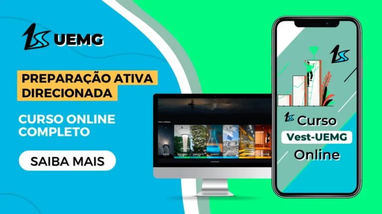 Curso Online Vestibular UEMG - Cursinho Online Pré-Vestibular UEMG - Curso Online Estadual de Minas Gerais - Vestibular UEMG