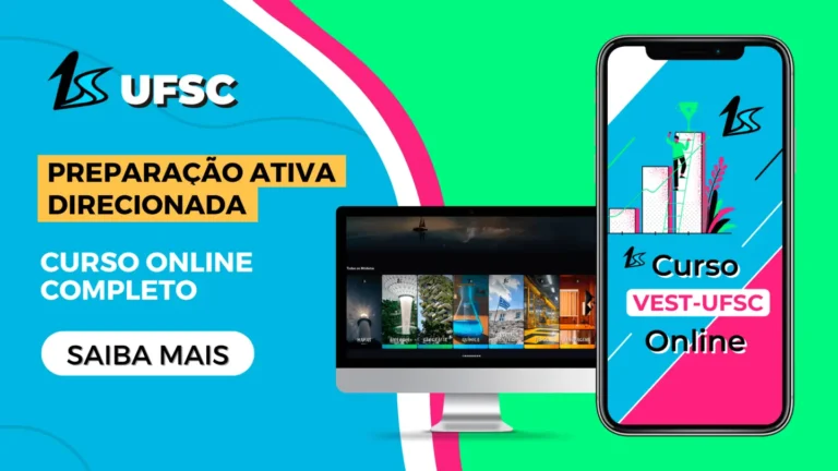 Curso Online Vestibular UFSC - Cursinho Online Pré-Vestibular UFSC - Curso Online Universidade Federal de Santa Catarina - Vestibular UFSC